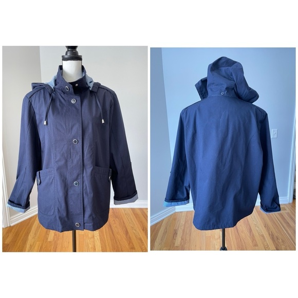 Mackintosh New England jacket with detachable hood all weather windy nautical - Picture 14 of 15